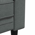 vidaXL Fauteuil Chesterfield Gris foncé 78.5 x 74.5 x 74.5 cm tissu