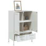 vidaXL Buffet haut blanc 68x39x101 5 cm acier