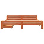 vidaXL Cadre de lit sans matelas cire marron 200x200cm bois pin massif