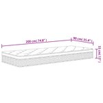 vidaXL Matelas à ressorts ensachés moyen plus 90x200 cm