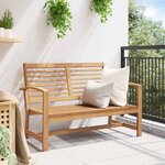 vidaXL Banc de jardin Naturel 110 x 64 x 76.5 cm Bois de teck solide