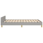 vidaXL Cadre de lit sans matelas gris clair 120x200 cm tissu