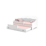 Lit enfant Emma Blanc + gigogne 160x80 cm avec matelas