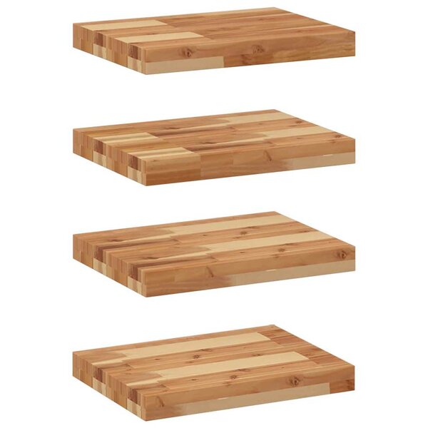 vidaXL Étagères flottantes 4 Pièces 40x30x4 cm acacia massif à l'huile