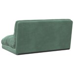 vidaXL Fauteuil de sol ajustable Vert Mer Velours