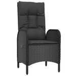 vidaXL Ensemble à manger jardin 9Pièces et coussins noir résine tressée