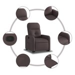 vidaXL Fauteuil inclinable marron foncé tissu