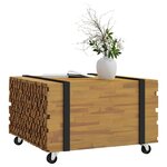 vidaXL Table basse Marron 60 x 60 x 38 cm Bois de teck massif
