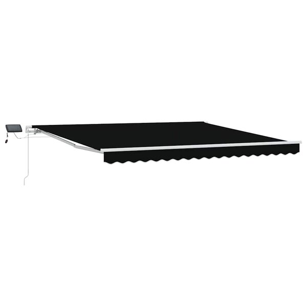 vidaXL Auvent Rétractable Noir 400 × 300 cm Tissu et acier