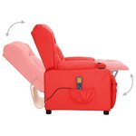 vidaXL Fauteuil de massage Rouge Similicuir