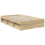 vidaXL Cadre de lit Sonoma 120 x 200 cm Bois d'ingénierie