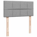 vidaXL Cadre de lit ottoman avec matelas gris clair 80x200 cm tissu