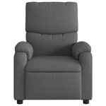 vidaXL Fauteuil inclinable en tissu gris foncé