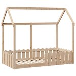 vidaXL Cadre de lit d'enfants forme de maison sans matelas pin massif