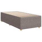 vidaXL Sommier à lattes de lit avec matelas Taupe 80x200 cm Tissu