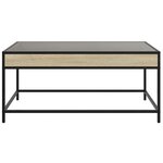 vidaXL Table basse avec LED infini chêne sonoma 90x50x41 cm