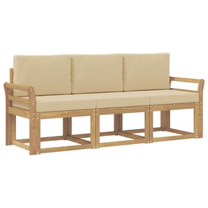 vidaXL Ensemble de canapés d'extérieur 3 pc