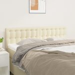 vidaXL Têtes de lit 2 Pièces Crème 72x5x78/88 cm Similicuir