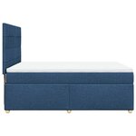 vidaXL Sommier à lattes de lit avec matelas Bleu 160x200 cm Tissu