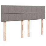 vidaXL Sommier à lattes de lit avec matelas Taupe 140x200 cm Tissu
