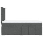 vidaXL Sommier à lattes de lit avec matelas Gris foncé 80x200 cm Tissu