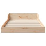 vidaXL Cadre de lit Marron 100 x 210 cm Bois massif en pin