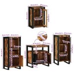 vidaXL Ensemble de mobilier de salle de bain Montage mural 4 Pièces