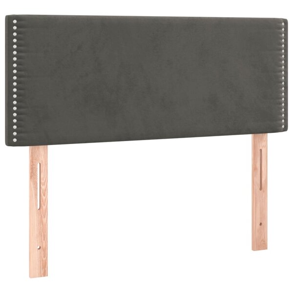 vidaXL Tête de lit Gris foncé 90x5x78/88 cm Velours