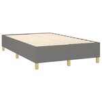 vidaXL Sommier à lattes de lit avec matelas gris foncé 120x190cm tissu