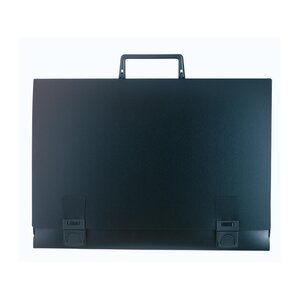 Valisette Arts Graphiques À Poignée Dos 26 Mm Polypropylène Rigide 12/10e - Pour Format 1/2 Raisin - Noir - Exacompta