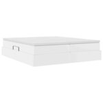 vidaXL Lit avec rangement et matelas avec matelas Blanc 180 x 200 cm