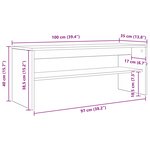 vidaXL Meuble TV Chêne fumé 100 x 35 x 40 cm Bois d'ingénierie