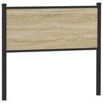vidaXL Tête de lit sonoma 107 cm bois d'ingénierie et acier