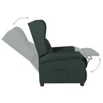 vidaXL Fauteuil inclinable Vert foncé Tissu