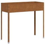 vidaXL Jardinière 100 5x40 5x90 cm acier résistant aux intempéries
