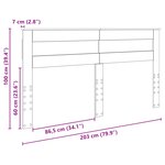 vidaXL Tête de lit Blanc 200 cm Bois d'ingénierie