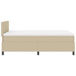 vidaXL Lit à sommier tapissier avec matelas Vert clair gris Petit double Tissu en velours côtelé