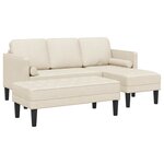 vidaXL Ensemble de Canapés avec coussin 2 Pièces Lin Polyester