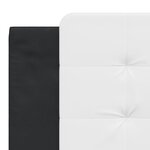 vidaXL Lit avec matelas noir et blanc 180x200 cm similicuir