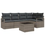 vidaXL Ensemble de canapé de jardin avec coussin 6 Pièces Gris clair