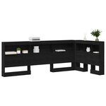 vidaXL Tête de lit de rangement Chêne noir 75 cm Bois d'ingénierie