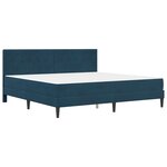 vidaXL Cadre de lit avec matelas Bleu 200 x 200 cm Velours