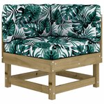 vidaXL Salon de jardin 7 Pièces avec coussins bois de pin imprégné