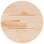 vidaXL Dessus de table Ø50x2 5 cm Bois de pin massif