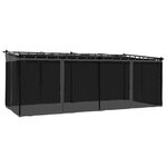 vidaXL Tonnelle avec parois en filet anthracite 6x3 m acier