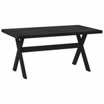 vidaXL Table de salle à manger / Table de repas NOAIN 160 cm Noir