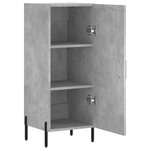vidaXL Buffet Gris béton 34 5x34x90 cm Bois d'ingénierie