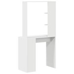 vidaXL Bureau Blanc 78 5 x 37 x 154 5 cm Bois d'ingénierie
