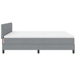 vidaXL Lit à ressorts avec matelas Gris clair 180 x 200 cm tissu