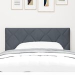 vidaXL Tête de lit LED style blocs de diamant gris foncé  100 cm en velours